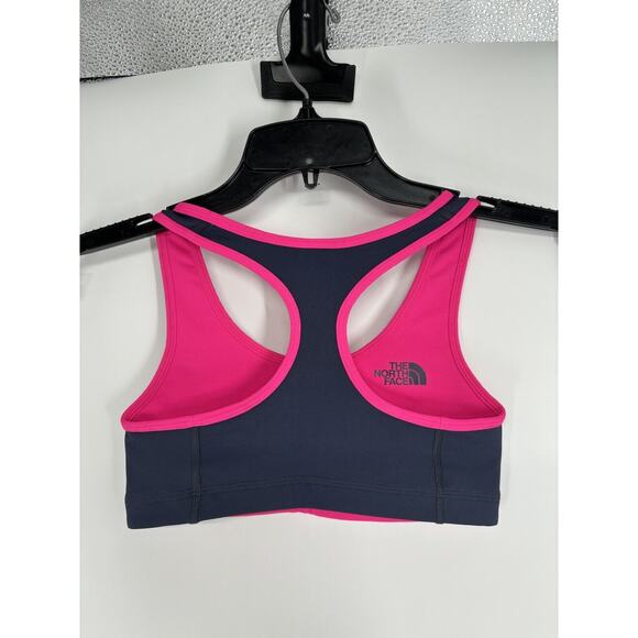 NWOT The North Face Womens Sports Bra Gray Pink Pullover Racerback XS Athletic - Picture 2 of 3